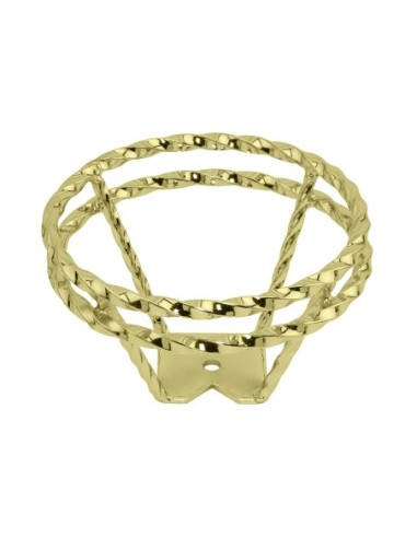 Full Double Twisted Straight Steering Wheel Gold.